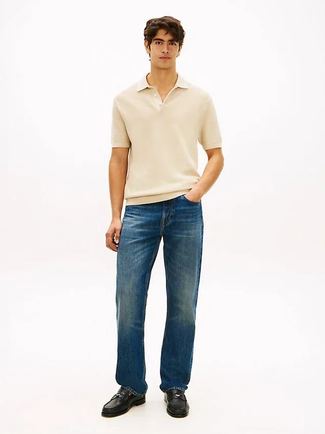 Short-Sleeve Waffled Sweater Polo Short-Sleeve Waffled Sweater Polo