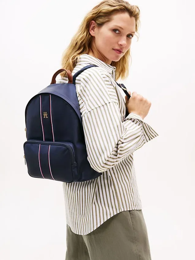 Signature Stripe Backpack Signature Stripe Backpack