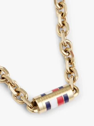 Signature Stripe Chain Link Necklace