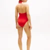 Signature Stripe Plunge Halter Swimsuit Signature Stripe Plunge Halter Swimsuit
