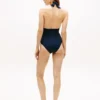 Signature Stripe Plunge Halter Swimsuit Signature Stripe Plunge Halter Swimsuit