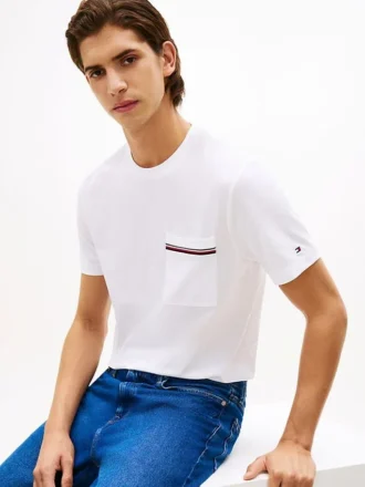 Signature Stripe Pocket Pique T-Shirt