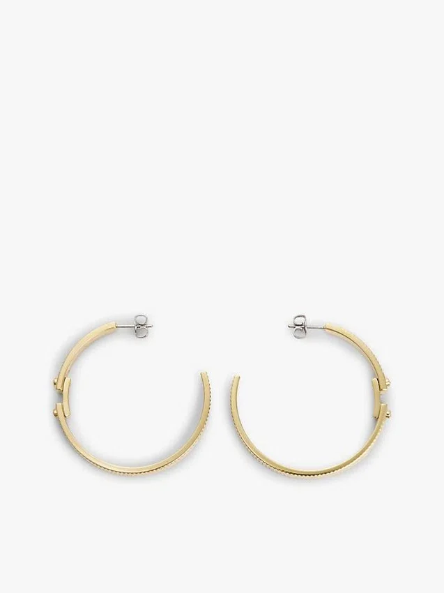 Signature Stripe Ridged Hoop Earring Signature Stripe Ridged Hoop Earring