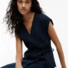 Sleeveless Linen-Blend Wrap Top Sleeveless Linen-Blend Wrap Top