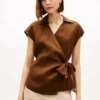 Sleeveless Linen Wrap Top Sleeveless Linen Wrap Top