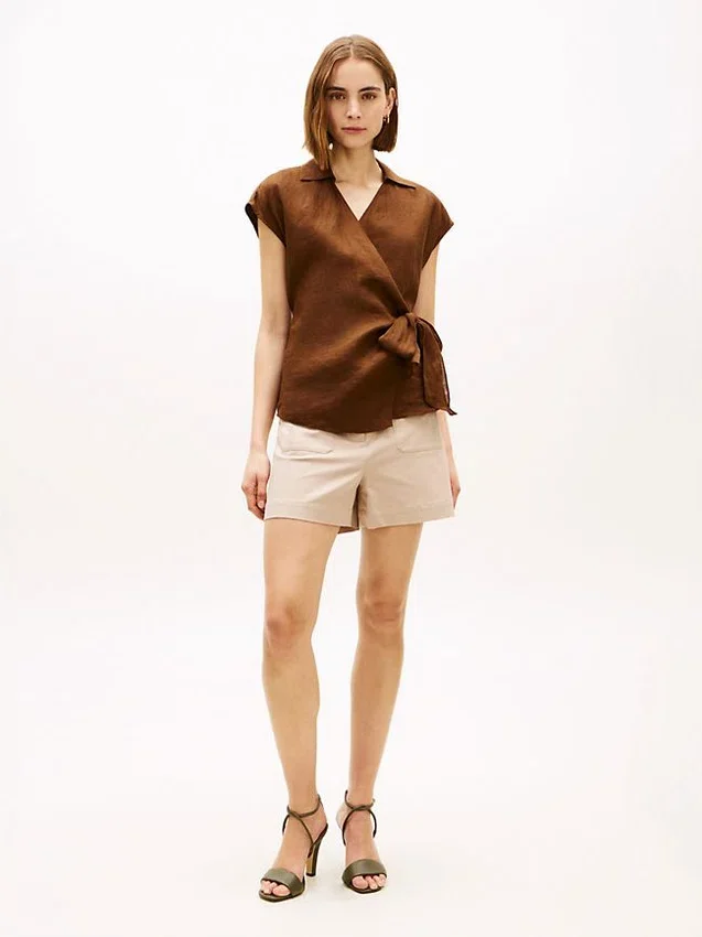 Sleeveless Linen Wrap Top Sleeveless Linen Wrap Top
