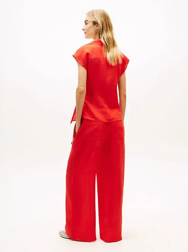 Sleeveless Linen Wrap Top Sleeveless Linen Wrap Top
