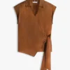 Sleeveless Linen Wrap Top Sleeveless Linen Wrap Top