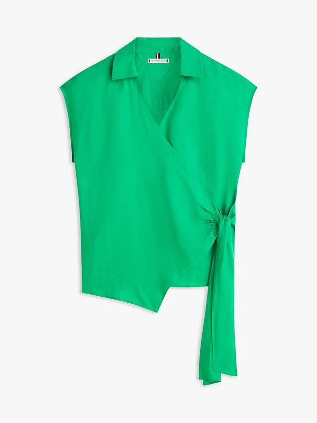 Sleeveless Linen Wrap Top Sleeveless Linen Wrap Top