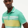Slim Fit Block Stripe Stretch Pique Polo Slim Fit Block Stripe Stretch Pique Polo