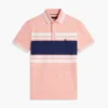 Slim Fit Block Stripe Stretch Pique Polo Slim Fit Block Stripe Stretch Pique Polo