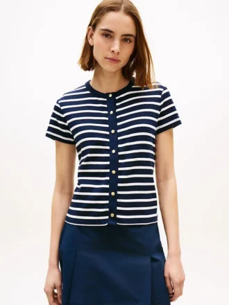 Slim Fit Button-Up T-Shirt