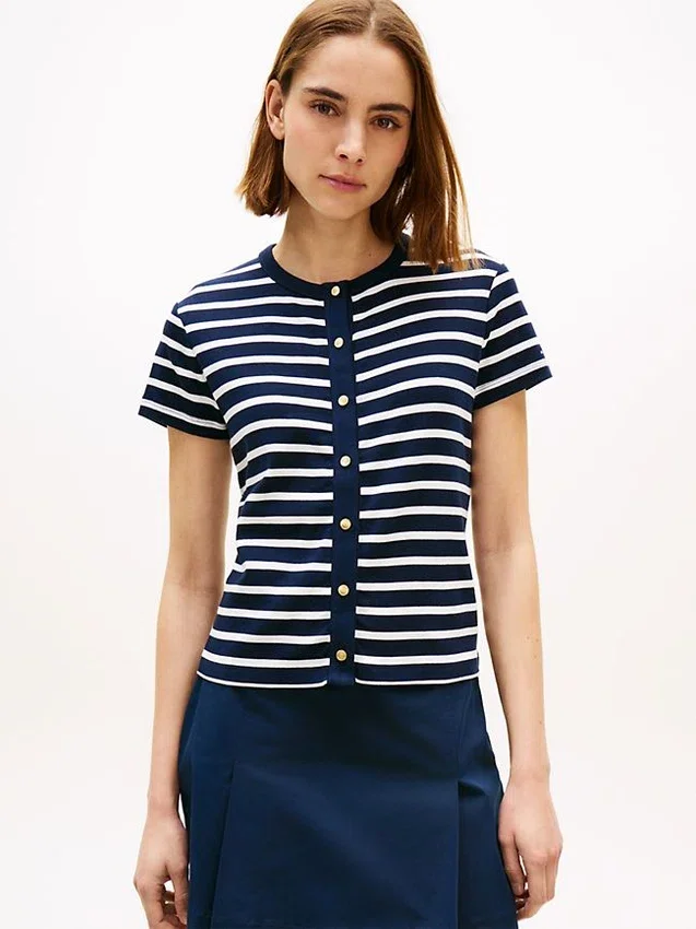 Slim Fit Button-Up T-Shirt Slim Fit Button-Up T-Shirt