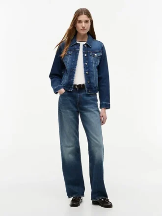 Slim Fit Dark Wash Stretch-Denim Jacket Slim Fit Dark Wash Stretch-Denim Jacket