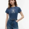 Slim Fit Garment-Dyed Crest Logo T-Shirt Slim Fit Garment-Dyed Crest Logo T-Shirt