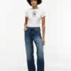 Slim Fit Garment-Dyed Crest Logo T-Shirt Slim Fit Garment-Dyed Crest Logo T-Shirt