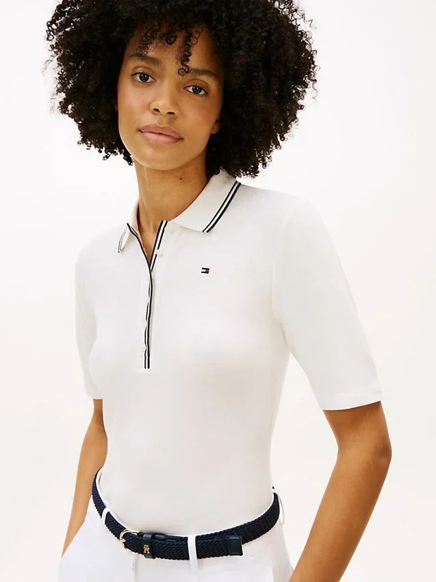 Slim Fit Half-Sleeve Tipped Polo Slim Fit Half-Sleeve Tipped Polo