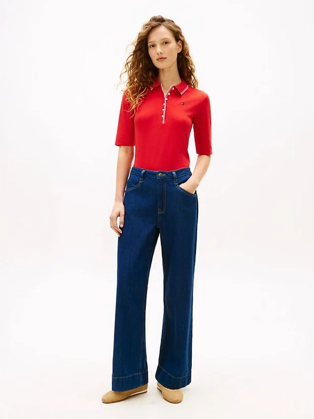 Slim Fit Half-Sleeve Tipped Polo Slim Fit Half-Sleeve Tipped Polo