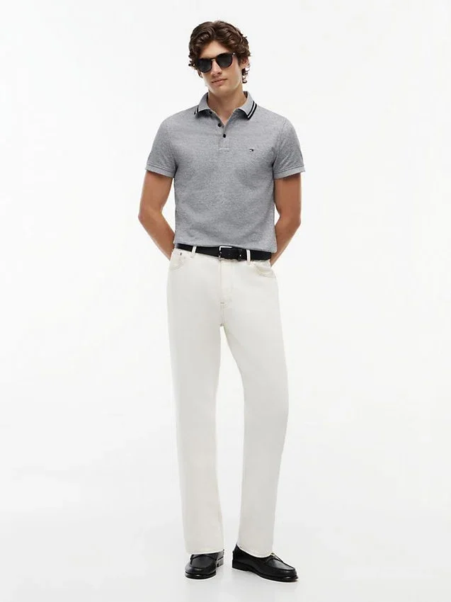 Slim Fit Heathered Polo Slim Fit Heathered Polo