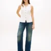 Slim Fit Linen-Blend Vest Slim Fit Linen-Blend Vest