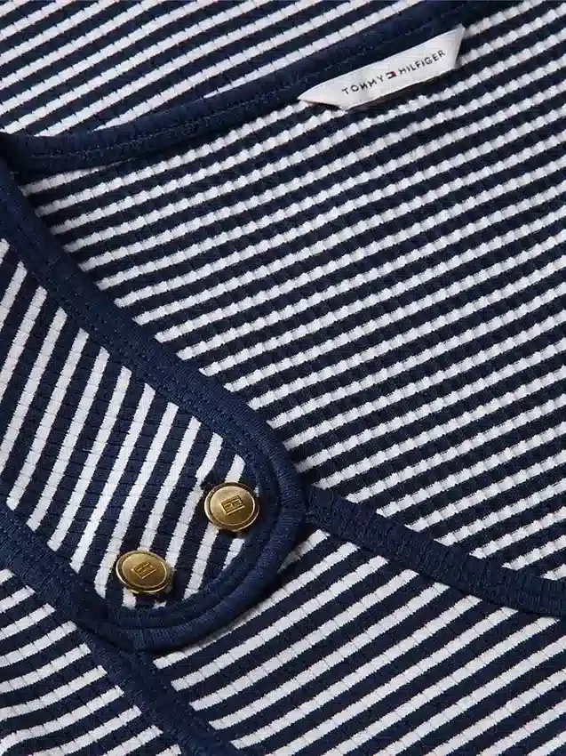 Slim Fit Nautical Gold-Button Tank Top Slim Fit Nautical Gold-Button Tank Top