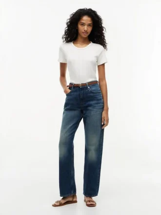 Slim Fit Pointelle Crewneck T-Shirt