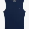Slim Fit Rib-Knit Boatneck Tank Top Slim Fit Rib-Knit Boatneck Tank Top