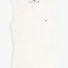 Slim Fit Rib-Knit Boatneck Tank Top Slim Fit Rib-Knit Boatneck Tank Top