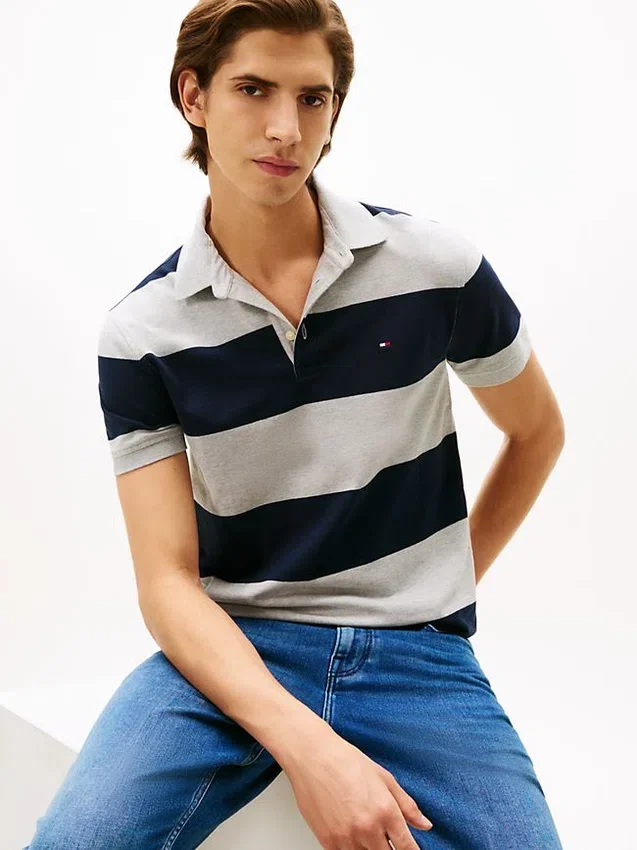 Slim Fit Rugby Stripe Polo Slim Fit Rugby Stripe Polo