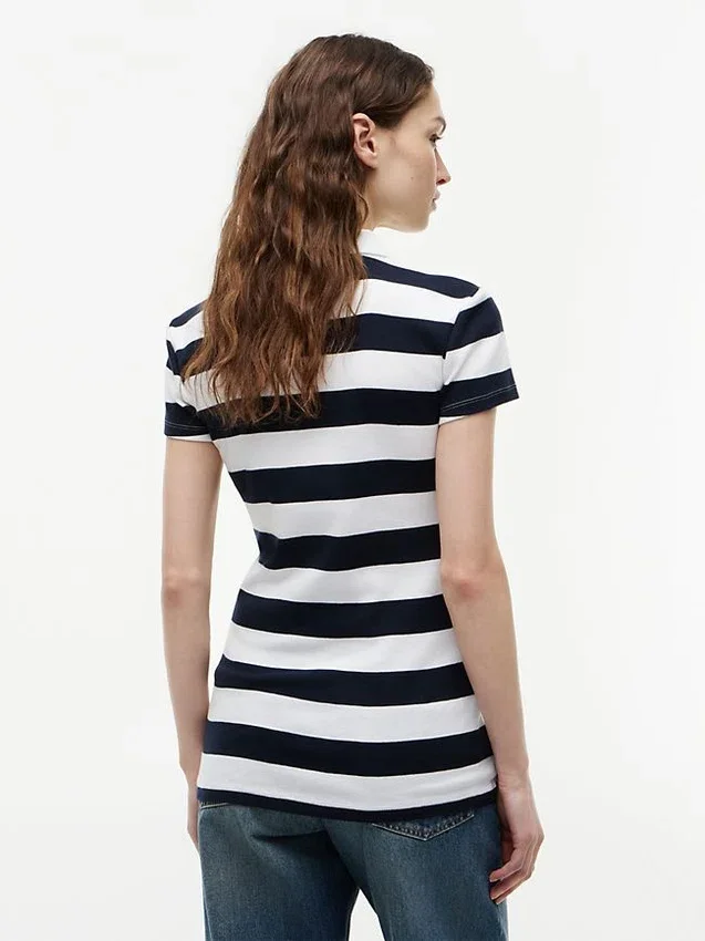 Slim Fit Rugby Stripe Zip Polo Slim Fit Rugby Stripe Zip Polo