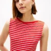 Slim Fit Stripe Boatneck Midi Dress Slim Fit Stripe Boatneck Midi Dress