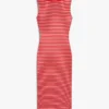Slim Fit Stripe Boatneck Midi Dress Slim Fit Stripe Boatneck Midi Dress