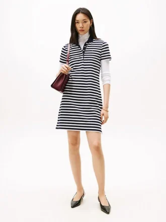 Slim Fit Stripe Polo Dress