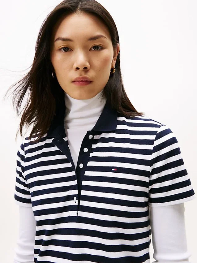 Slim Fit Stripe Polo Dress Slim Fit Stripe Polo Dress