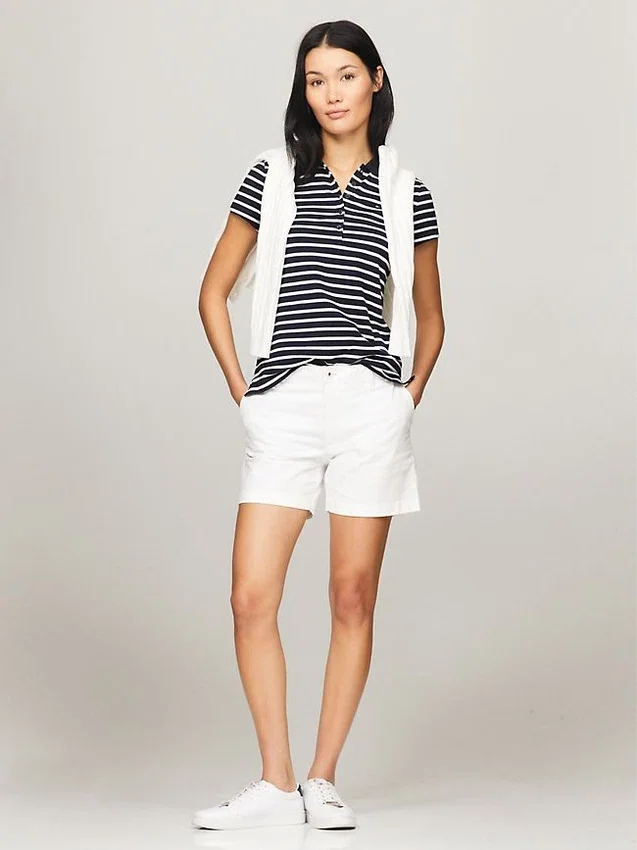 Slim Fit Stripe Stretch Cotton Polo Slim Fit Stripe Stretch Cotton Polo