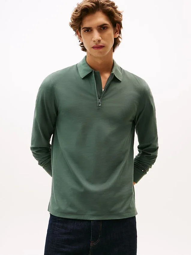 Smooth Cotton Performance Zip Polo Smooth Cotton Performance Zip Polo