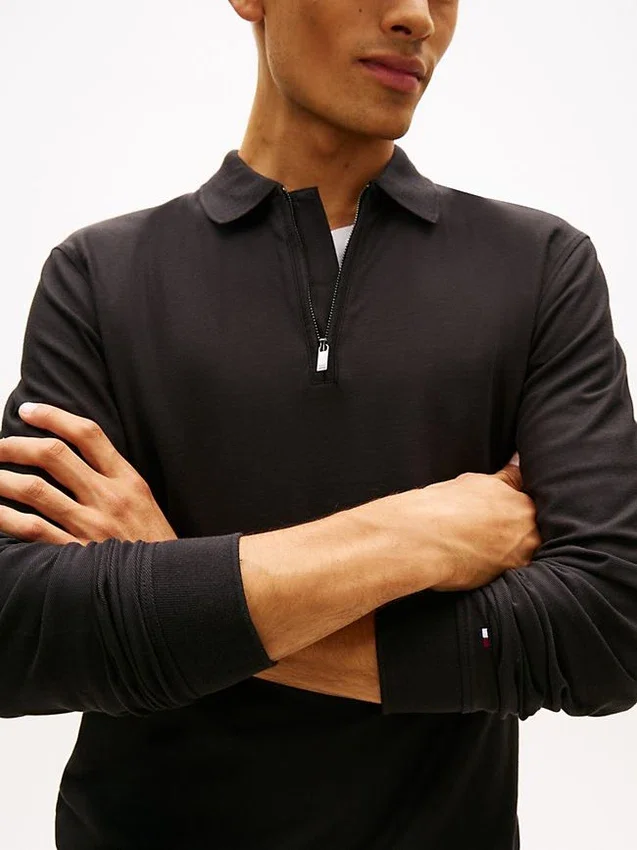 Smooth Cotton Performance Zip Polo Smooth Cotton Performance Zip Polo
