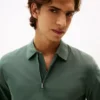 Smooth Cotton Performance Zip Polo Smooth Cotton Performance Zip Polo