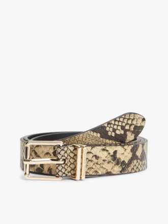 Snake-Embossed Leather Belt Snake-Embossed Leather Belt