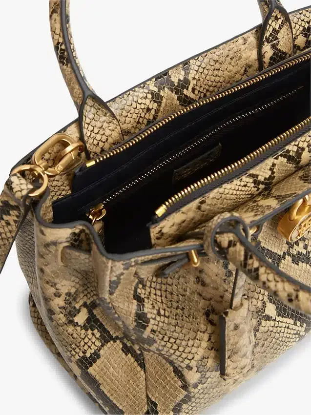 Snake-Embossed Leather Mini Tote Bag Snake-Embossed Leather Mini Tote Bag