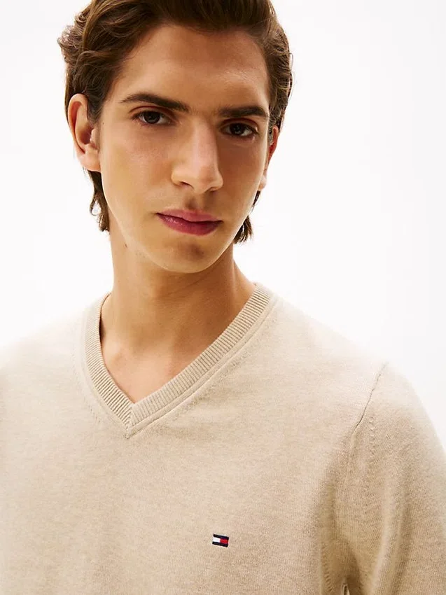 Solid Logo V-Neck Sweater Solid Logo V-Neck Sweater