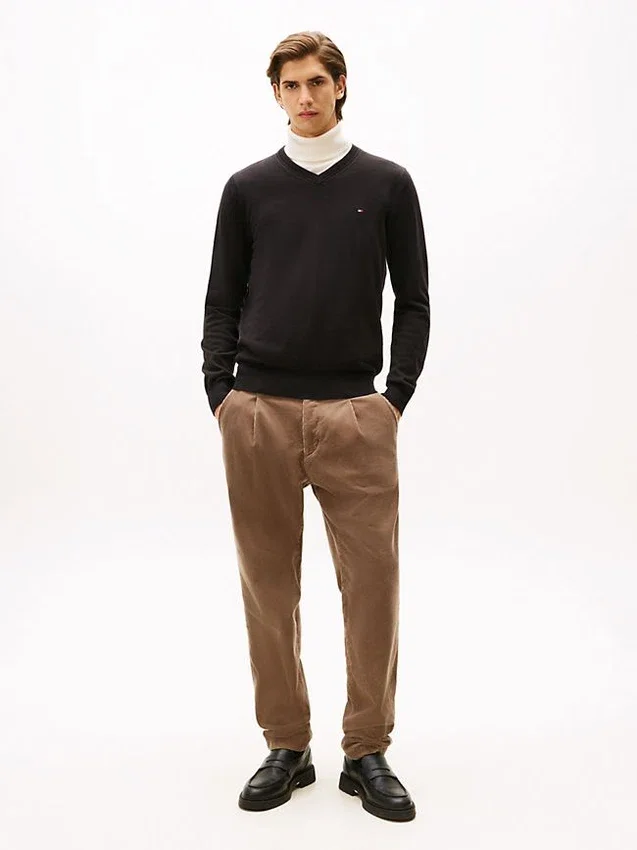 Solid Logo V-Neck Sweater Solid Logo V-Neck Sweater