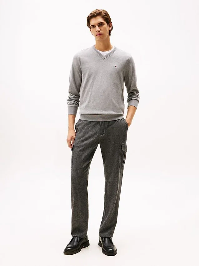 Solid Logo V-Neck Sweater Solid Logo V-Neck Sweater