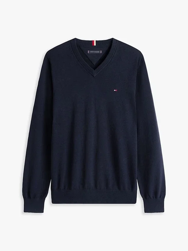 Solid Logo V-Neck Sweater Solid Logo V-Neck Sweater