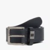 Square Buckle Textured Leather Belt