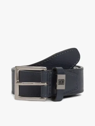 Square Buckle Textured Leather Belt Square Buckle Textured Leather Belt