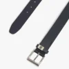 Square Buckle Textured Leather Belt