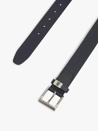 Square Buckle Textured Leather Belt Square Buckle Textured Leather Belt