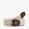 Square Buckle Woven Elastic Belt
