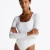 Square-Neck Long-Sleeve Bodysuit Square-Neck Long-Sleeve Bodysuit